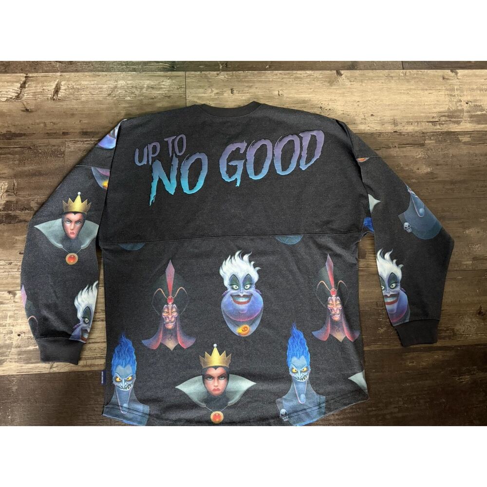 Disney Parks Villains Long Sleeve Shirt “Up To No Good” Spirit Jersey Size M